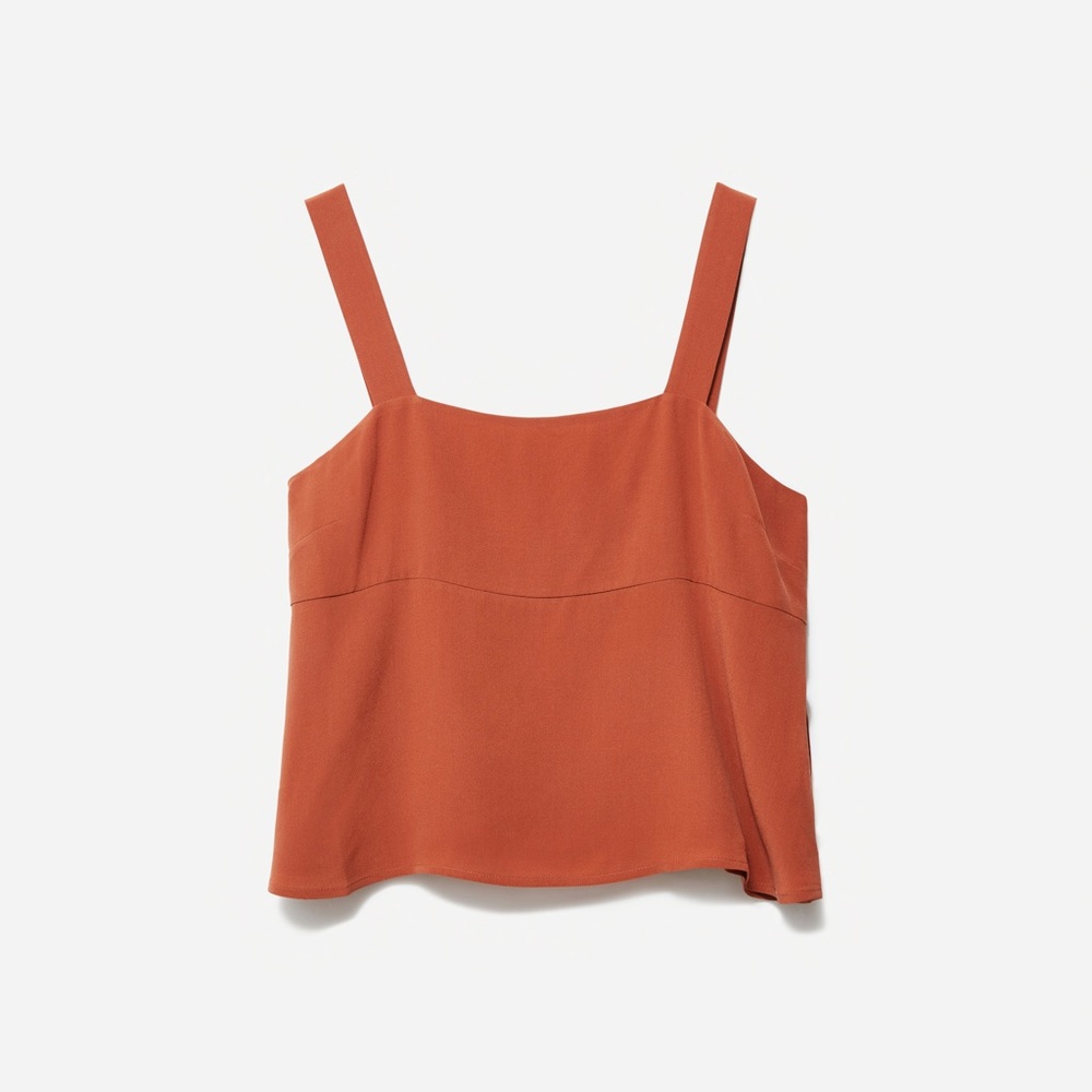 The Clean Silk Picnic Top in cinnamon